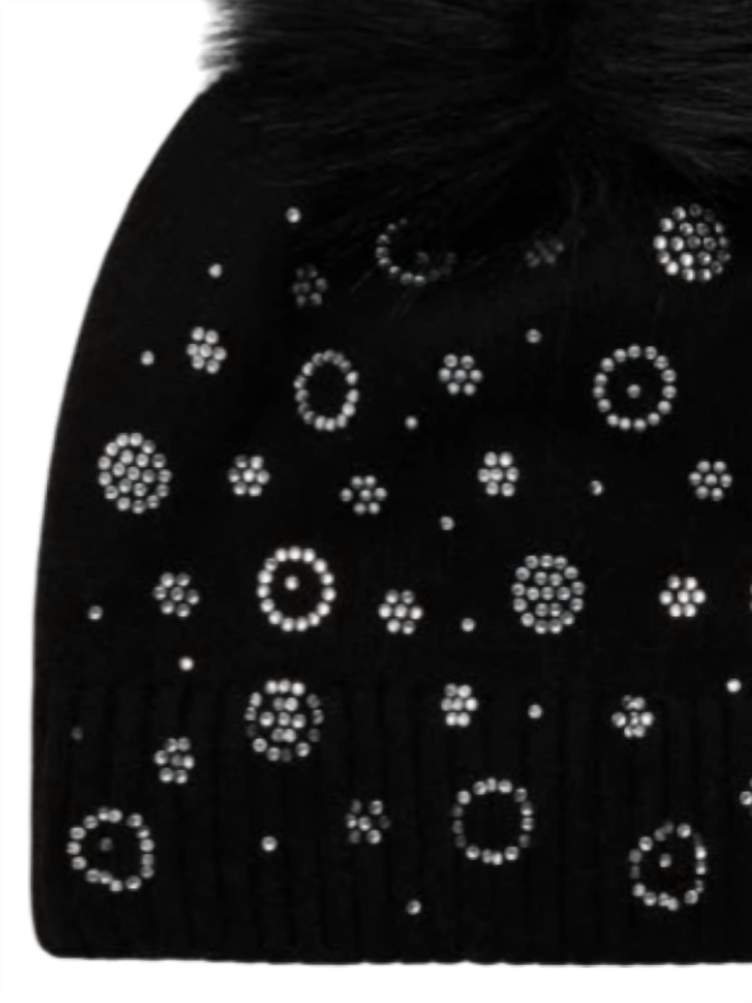 Furlux - Women's Faux Fur Pom Cashmere Blend Beanie