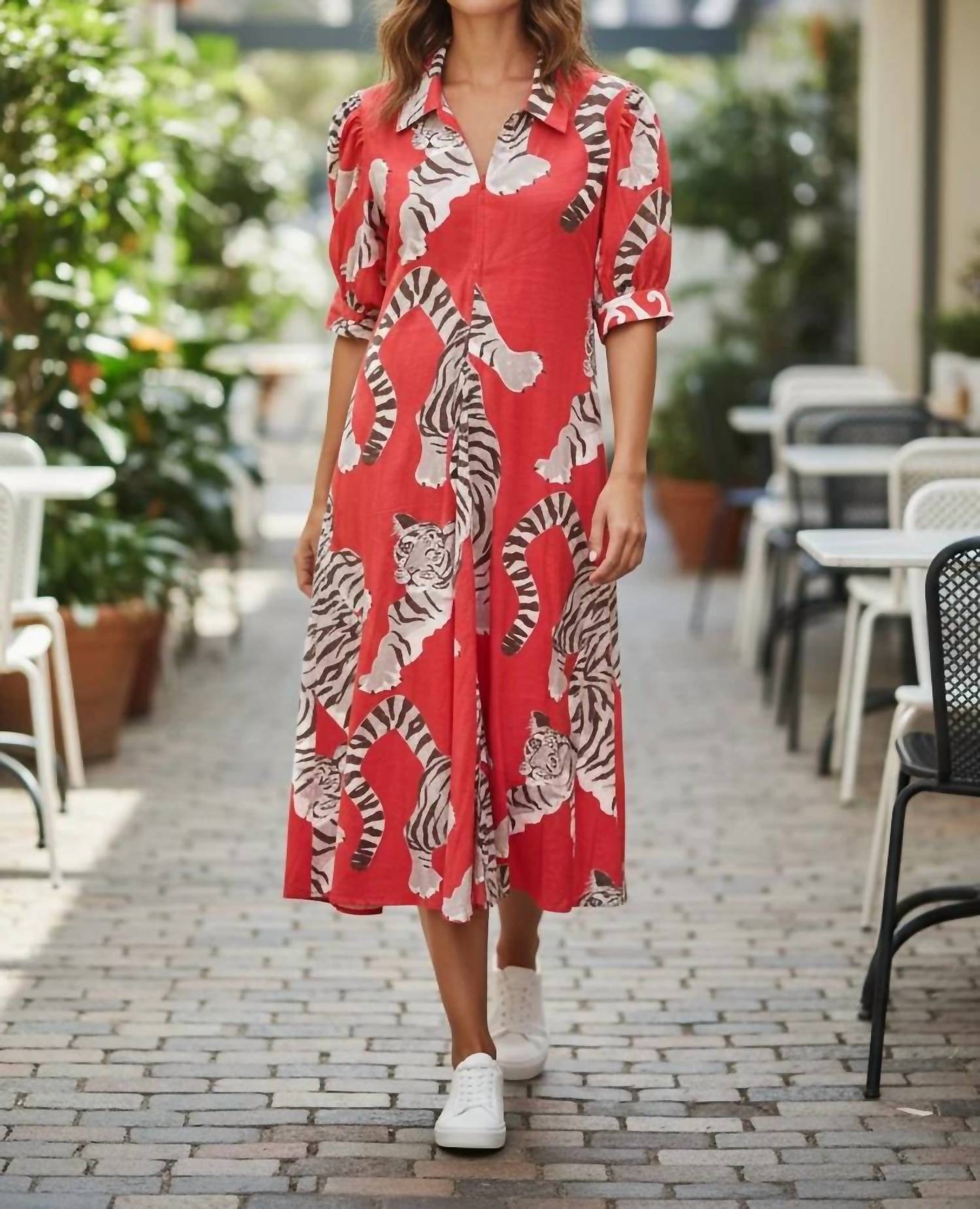 Dizzy-Lizzie - Montauk Tiger Midi Dress