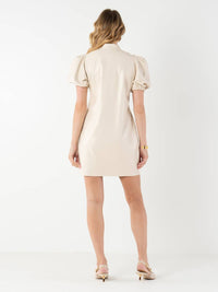 Emily McCarthy Hampton Mini Dress in sandshell - women's dress - alternate view
