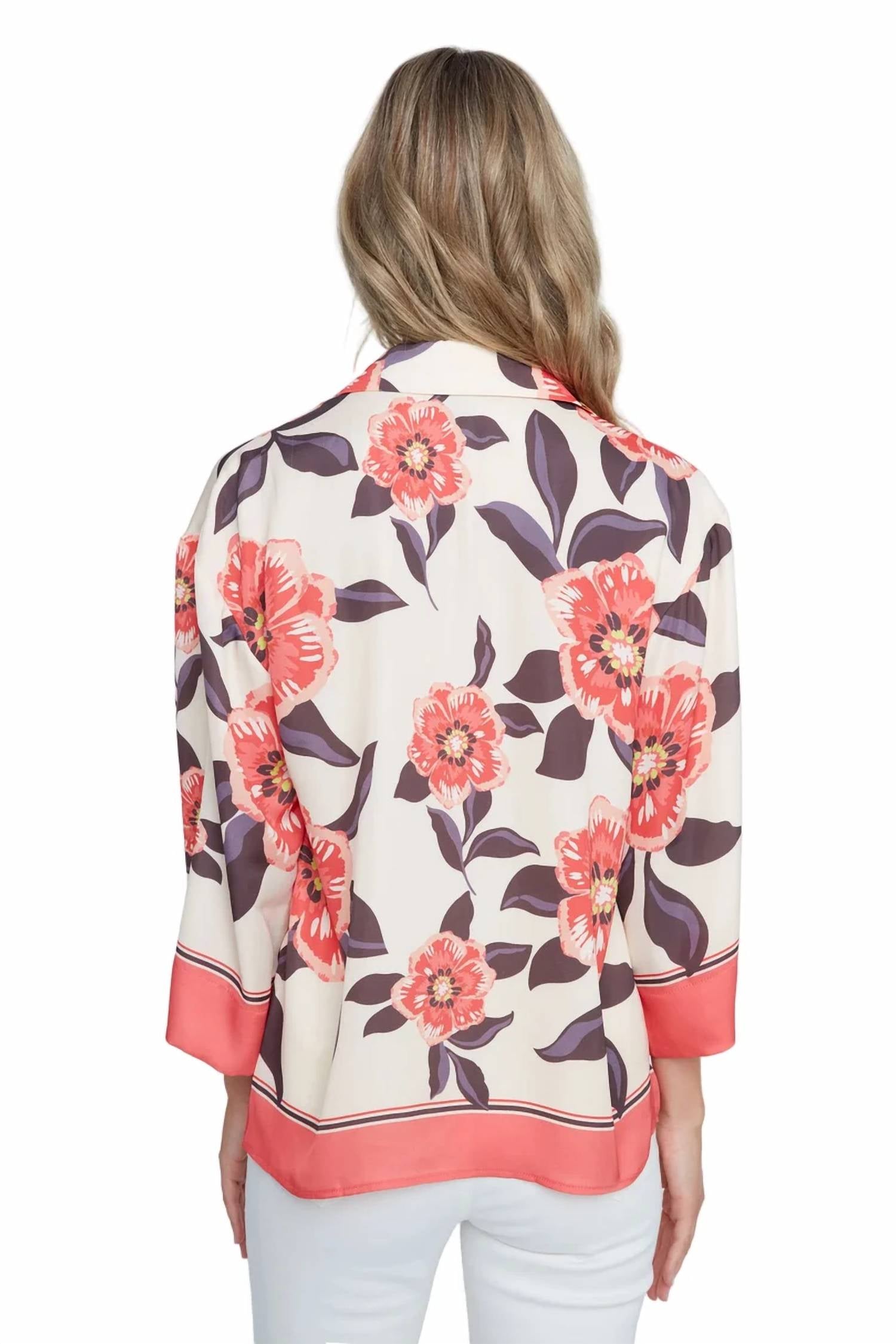 Renuar - Woven Quarter Sleeve Blouse