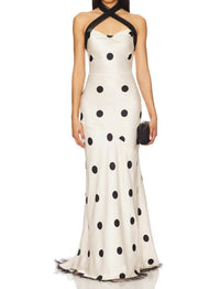 For Love & Lemons - Dorothy Dot Halter Neck Gown