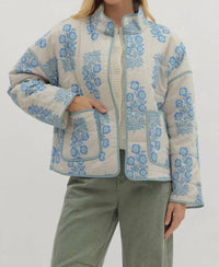Entro - Botanical Floral Quilted Jacket