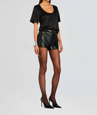 RETROFETE Evangelista Silk Top in black - women's blouse - alternate view