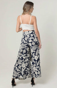 Angie - Floral Wide Leg With Waist Tie Pants