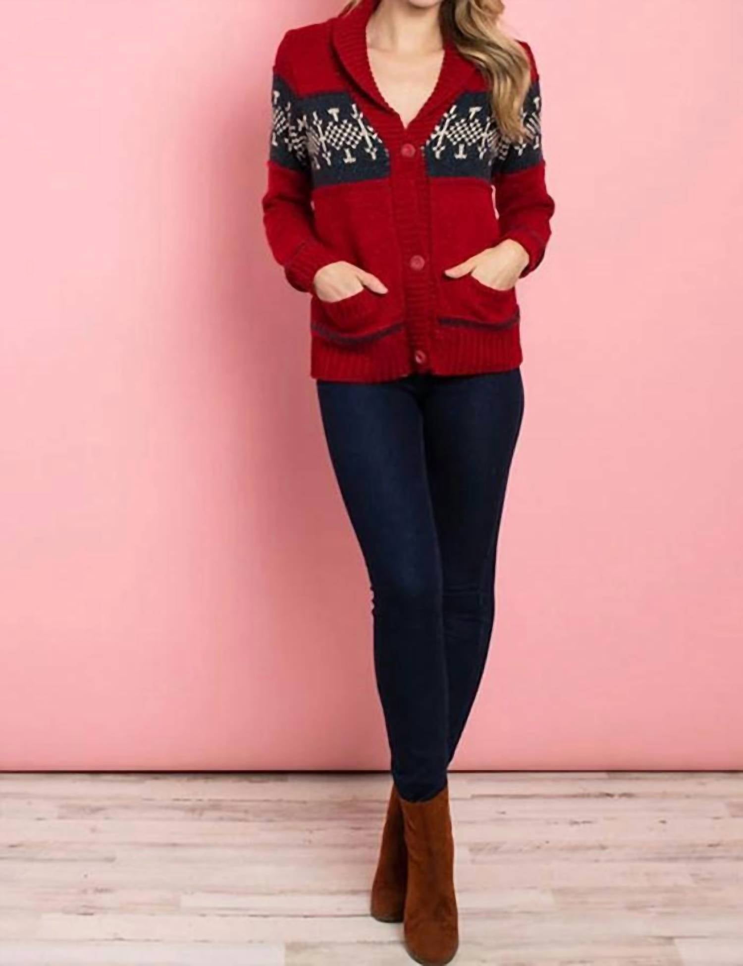 Mintee - Pockets Button Down Sweater
