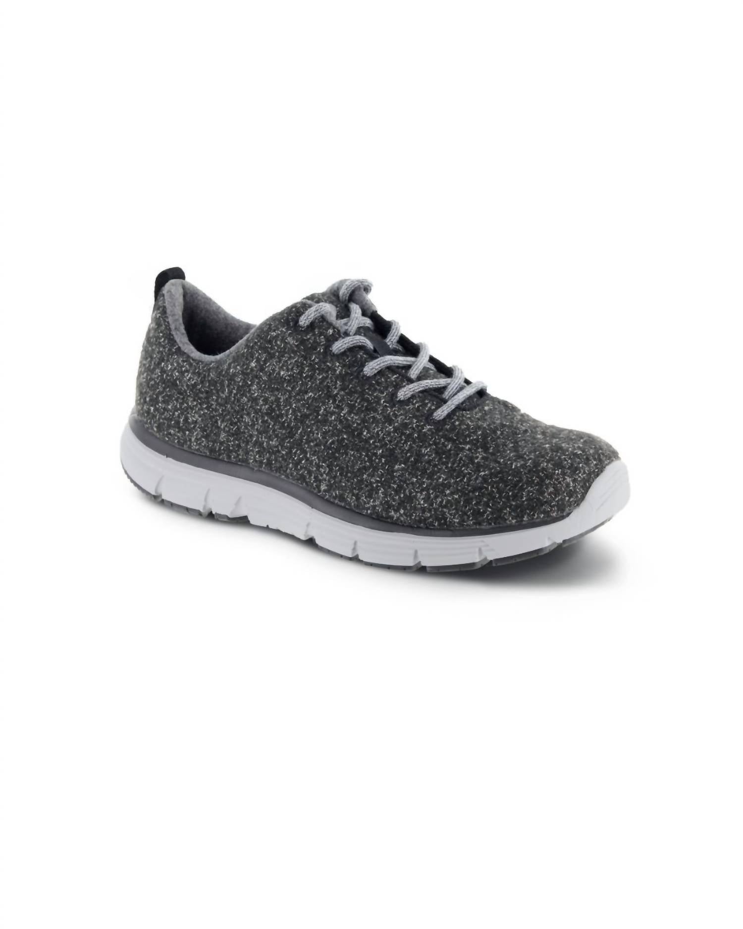 Apex Women's Fitlite Fleece Comfort Walking Shoes in charcoal - women's shoe