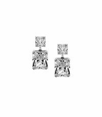 Marlyn Schiff - Women's Princess Cut Drop Earrings