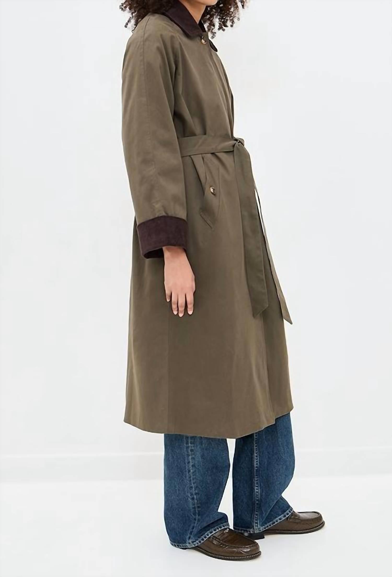 Moon River - Corduroy Detail Trench Coat