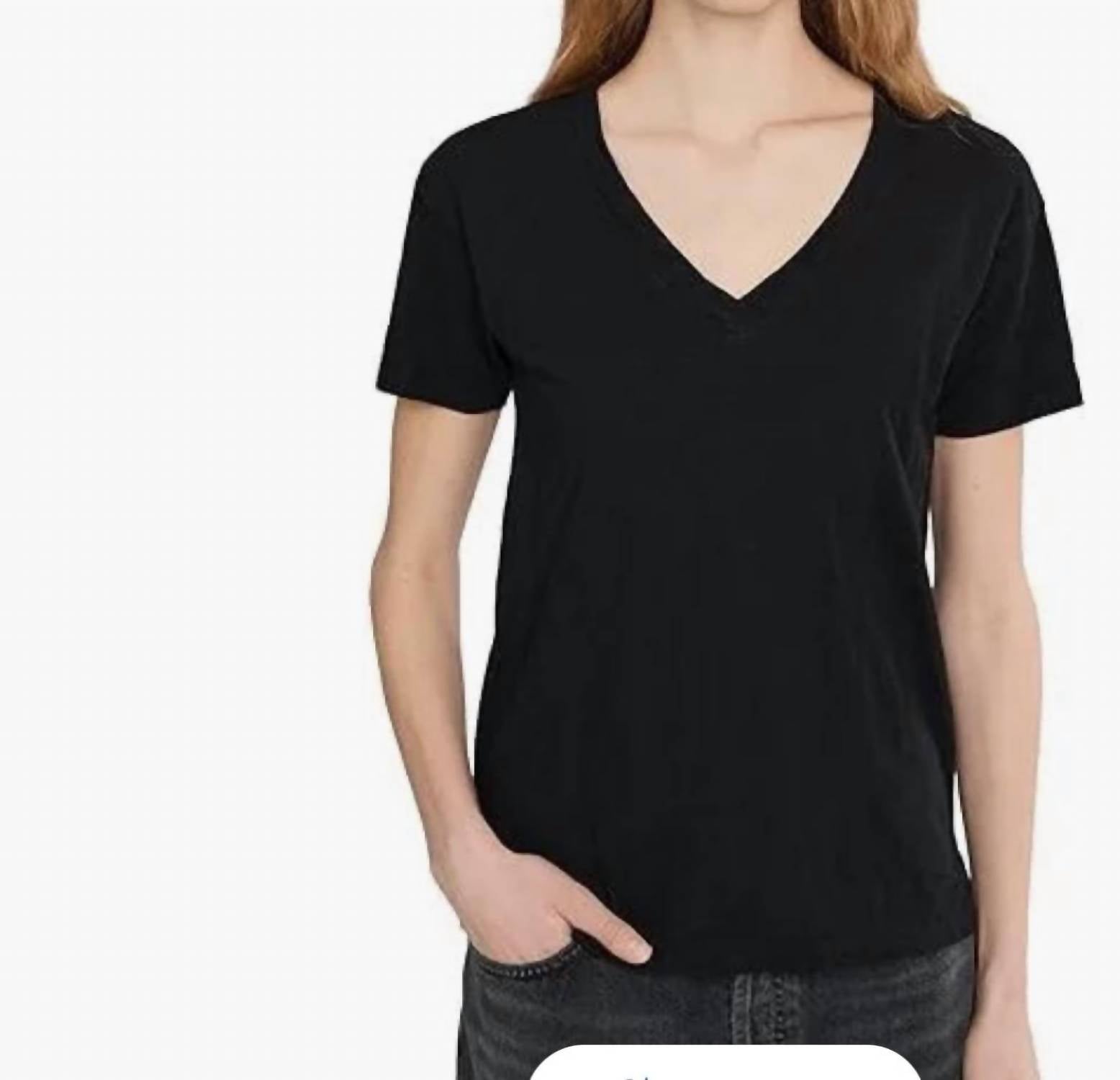 Mododoc - SHORT SLEEVES V-NECK BOXY TEE