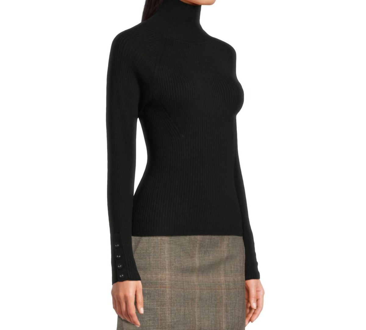 Lilla P - Slim Rib Turtleneck Top