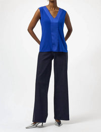 Joseph Ribkoff - Fitted V-neck Sleeveless Top