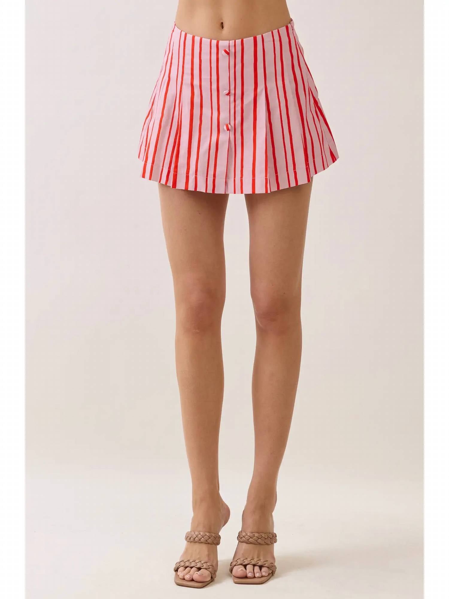 Tcec - Feeling Fantzy Pleated High Rise Mini Short