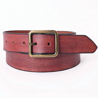 American Darling Women's Leather Western Belt in antique red - women's accessory