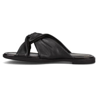 Clarks Women's Reyna Twist Flat Sandal in black synthetic - women's sandal - alternate view