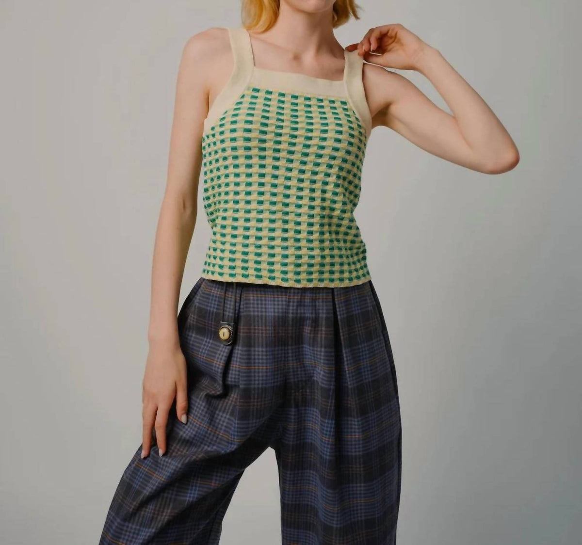 Degen - Stitchy Grid Tank Top