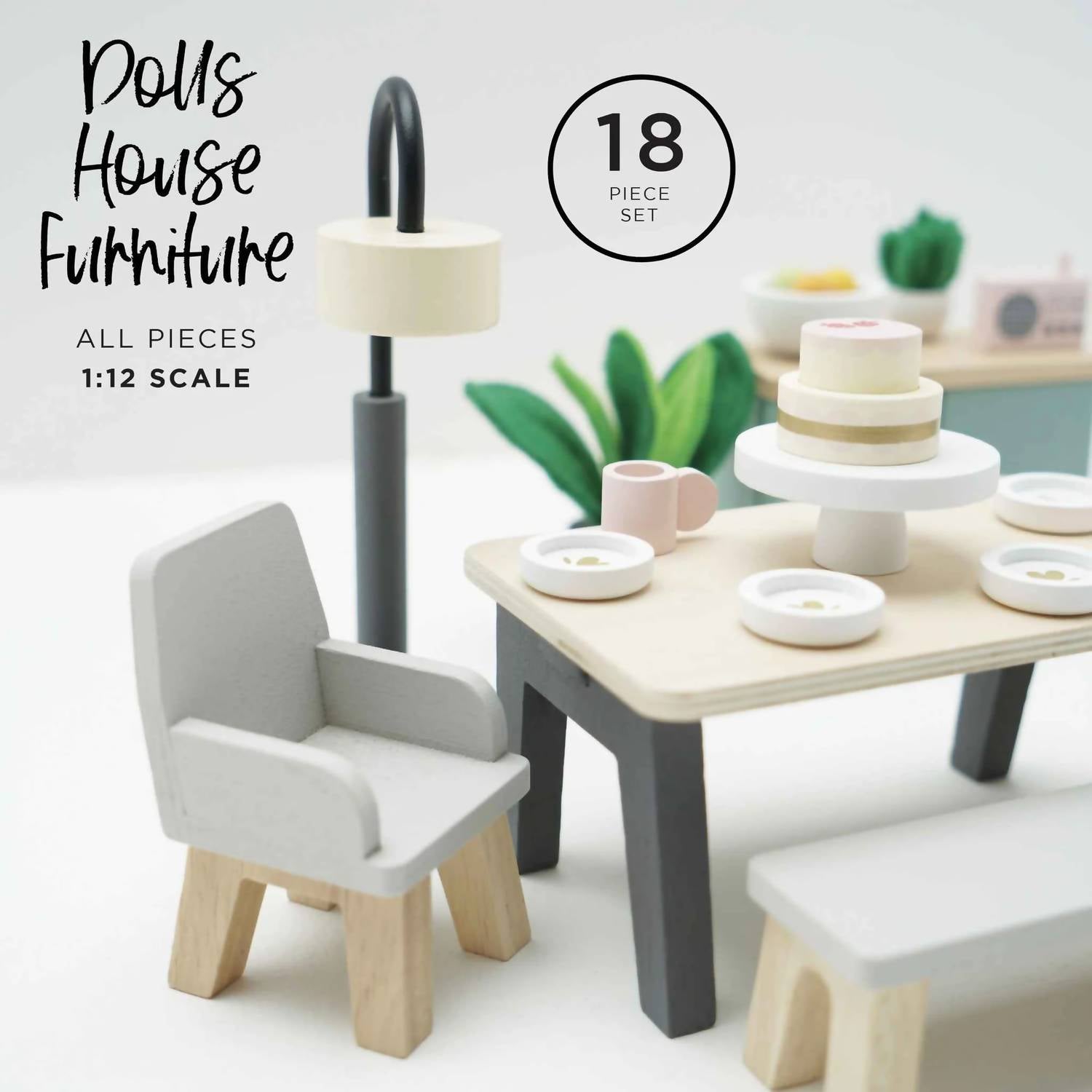 Le Toy Van - Kid's Wooden Dollhouse Dining Room