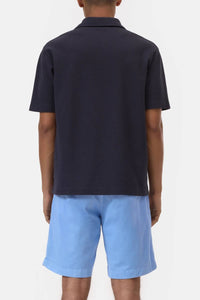 CLOSED Short Sleeve Polo in dark night - men's shirt - alternate view