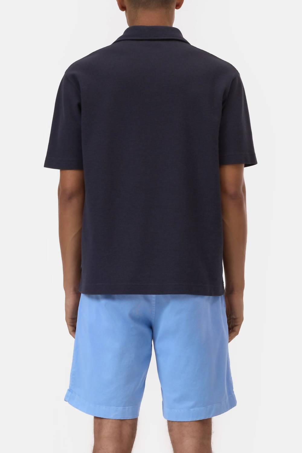 CLOSED Short Sleeve Polo in dark night - men's shirt - alternate view