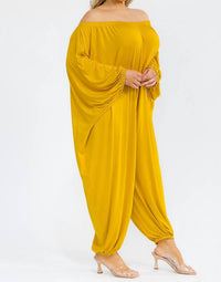 Karen T Design - Long Sleeve Harem Jumpsuit - Plus