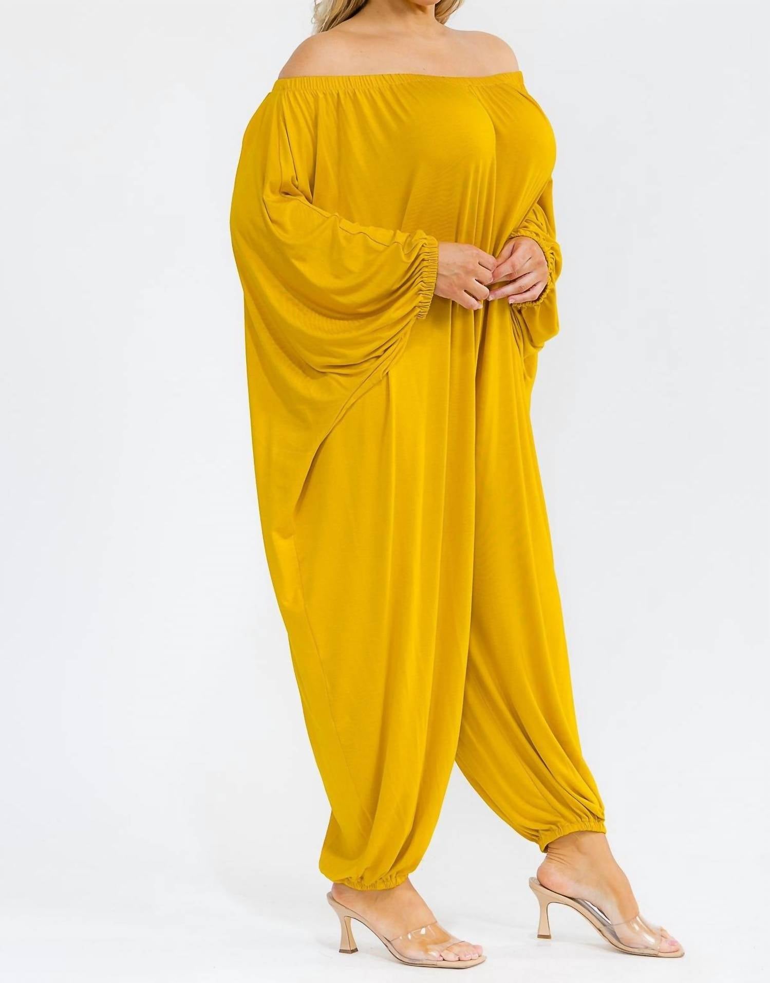 Karen T Design - Long Sleeve Harem Jumpsuit - Plus