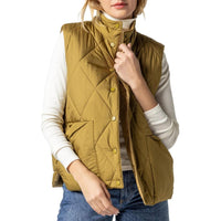 Lilla P Women's Reversible Snap Front Vest in antique gold - women's jacket