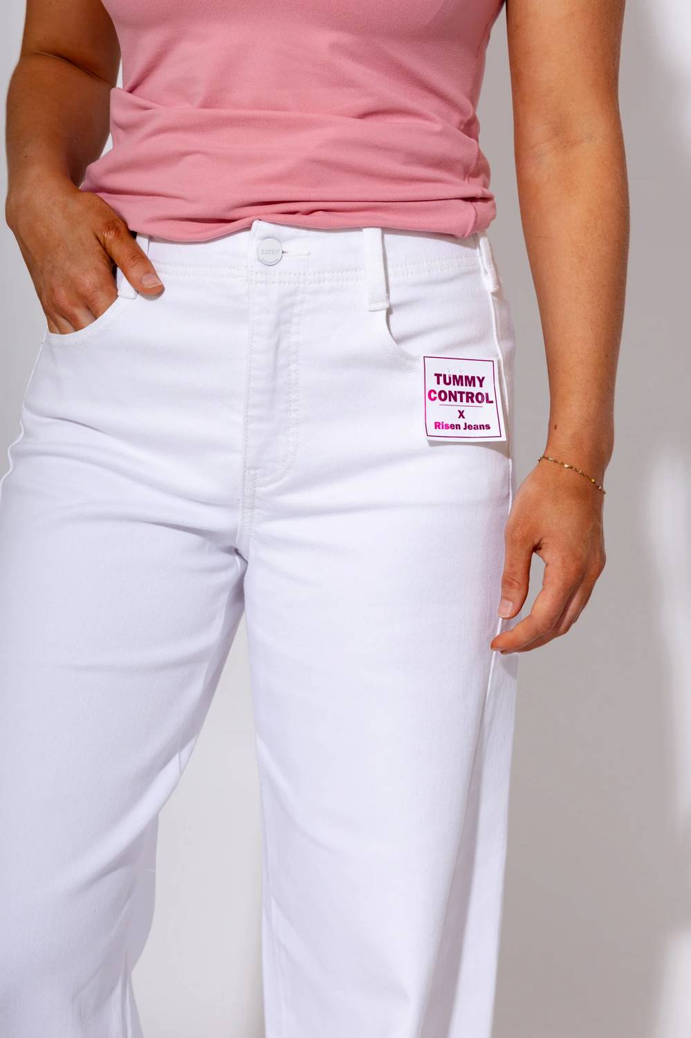 Risen - High Rise Frayed Hem Palazzo Jeans
