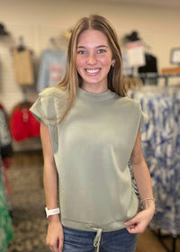 Entro - Cap Sleeve Scuba Top
