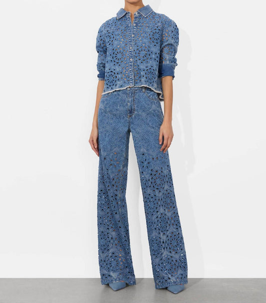 Alice + Olivia - Finely Cropped Oversized Shirt