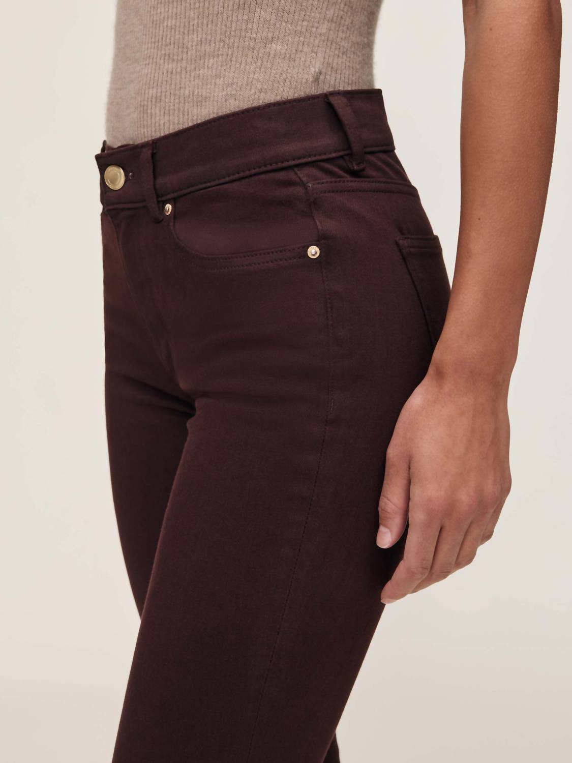 DL1961 - Women's Mara Straight Mid Rise Instasculpt Ankle Jeans in fig - women's jeans - view 4
