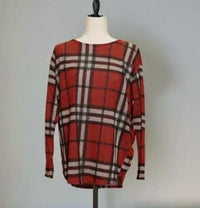 First Love By Lovelyn - Plaid Light Knit Sweater