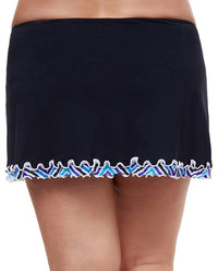 Profile By Gottex - Plus Size Side Slit Cinch Swim Skirt