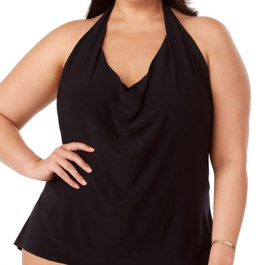 Magicsuit - Plus Size Sophie Halter Cowl Neck Underwire Tankini Top