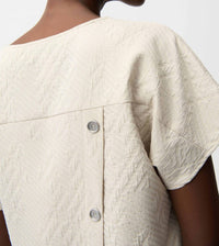 Joseph Ribkoff - Geometric Textured Jacquard Top With V-neckline