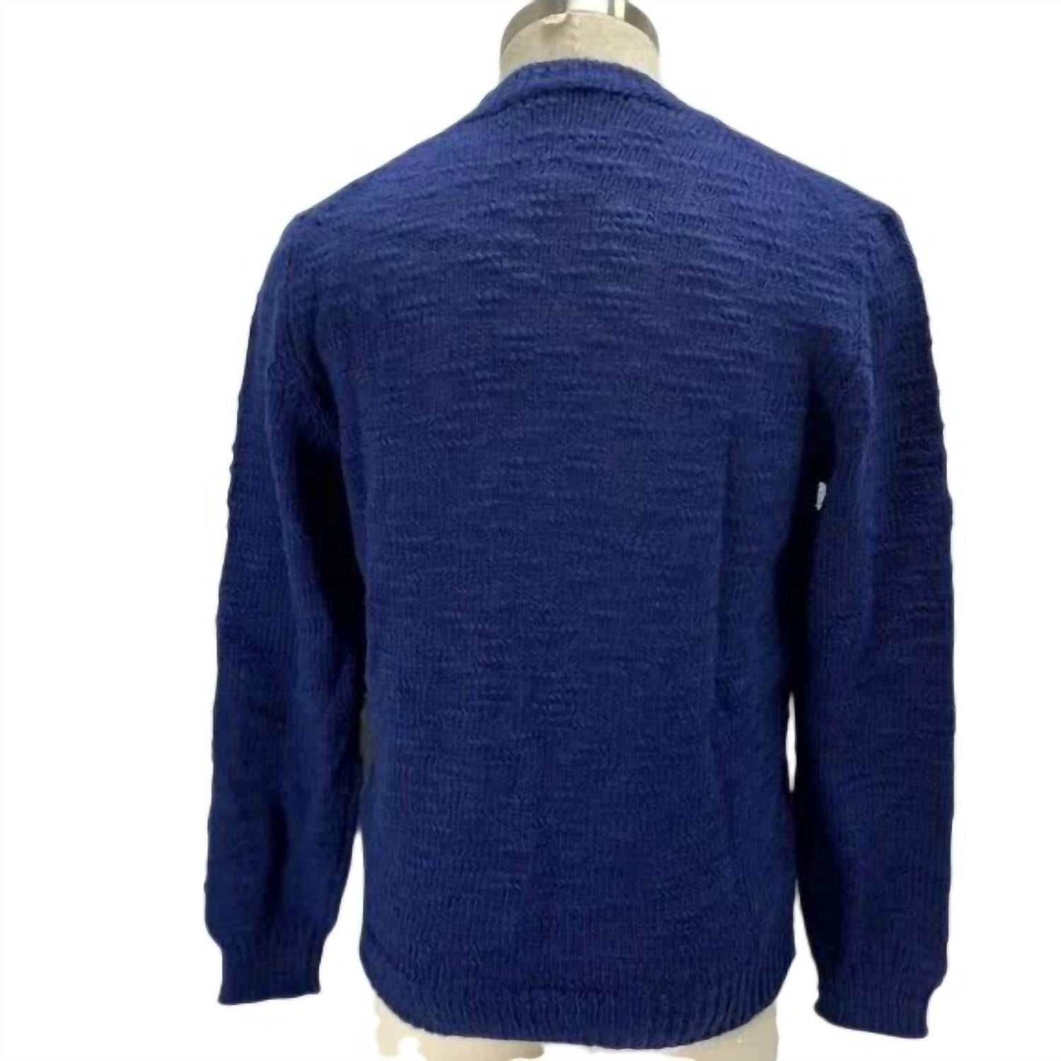 Brooksfield - Men’s Slub Wool Crew Neck Knit Sweater