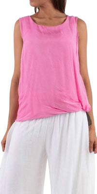 Gigi Moda - Paola Scoop Neck Silk Tank Top