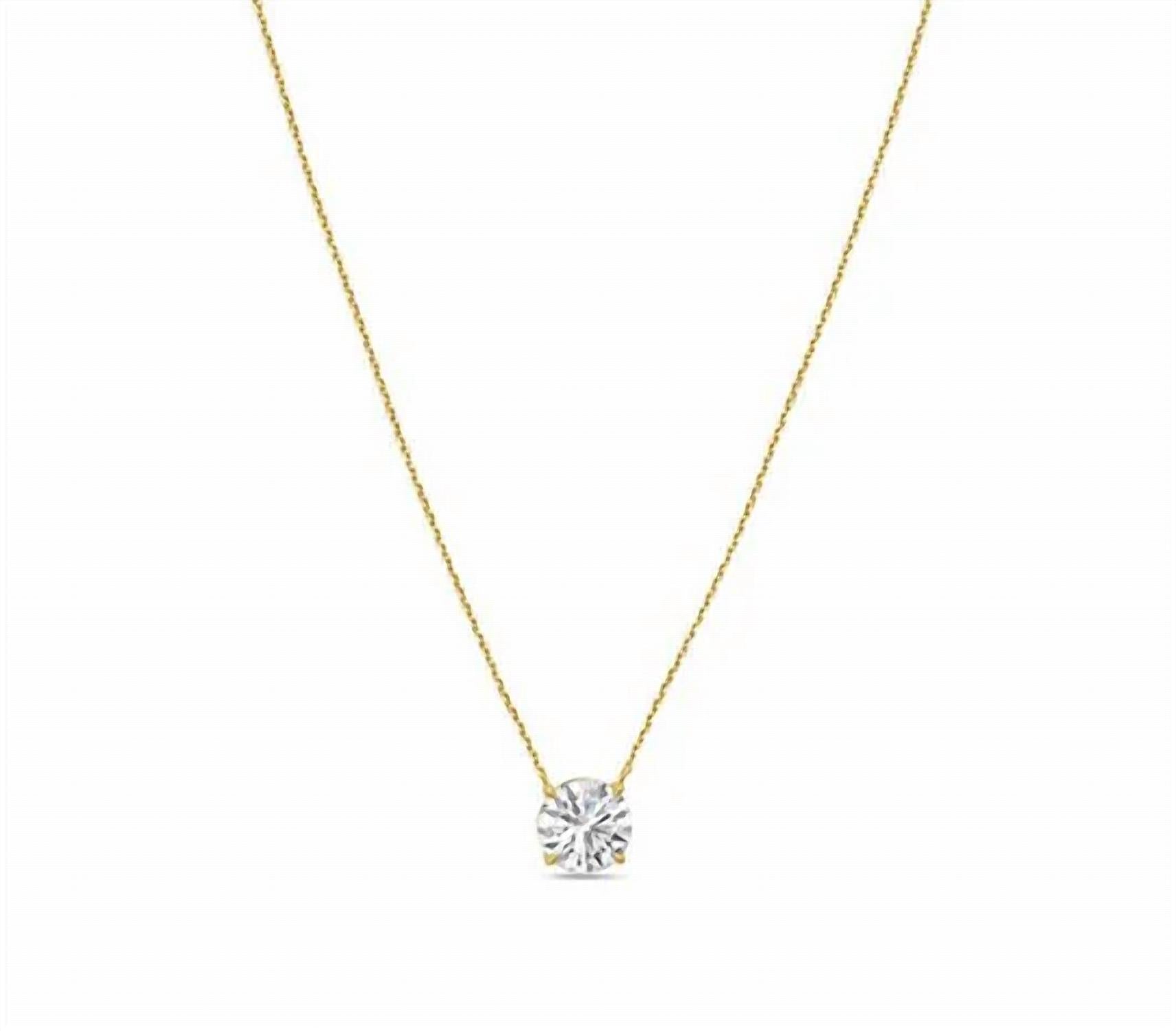 Diana M Jewels - 3.00 Cts Lab Grown Diamond Solitaire Pendant Necklace