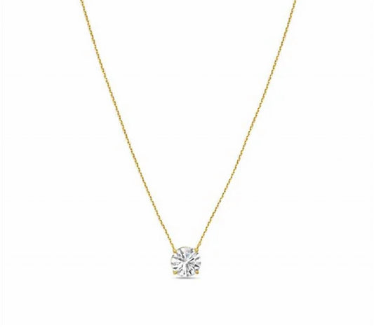 Diana M Jewels - 3.00 Cts Lab Grown Diamond Solitaire Pendant Necklace
