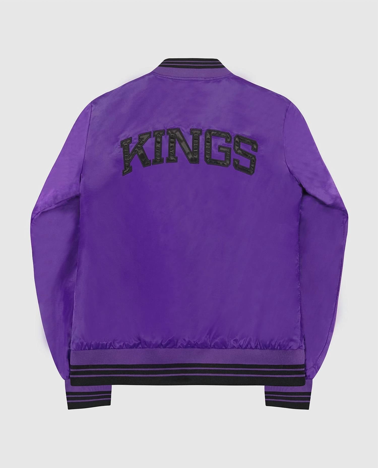 Starter - Womens Sacramento Kings Varsity Satin Full-snap Jacket