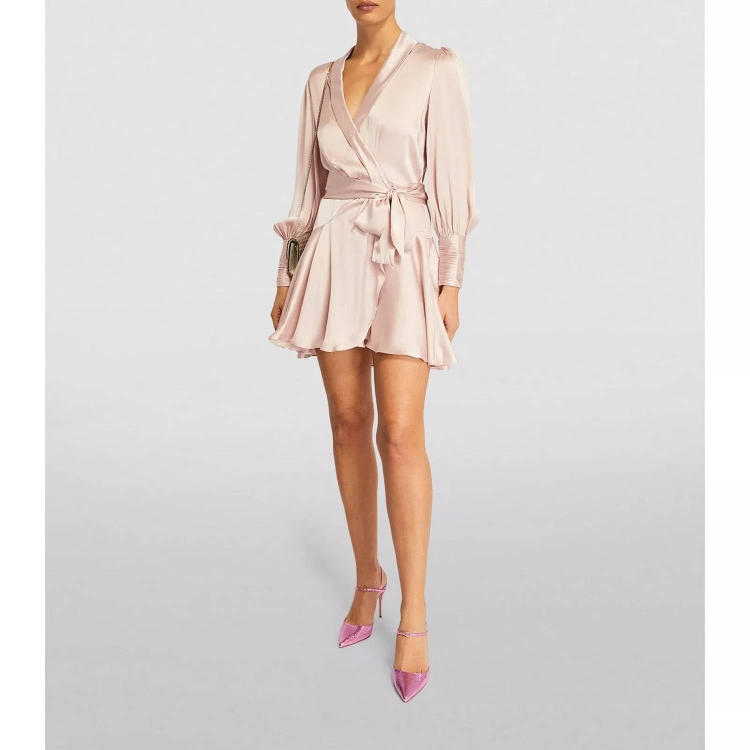 Zimmermann - Silk Wrap Mini Dress