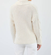 Fdj - Cowl neck cable sweater