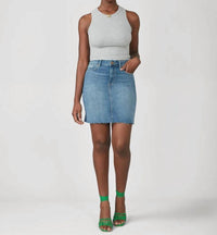 LOLA JEANS High Rise Denim Mini Skirt in blue - women's skirt
