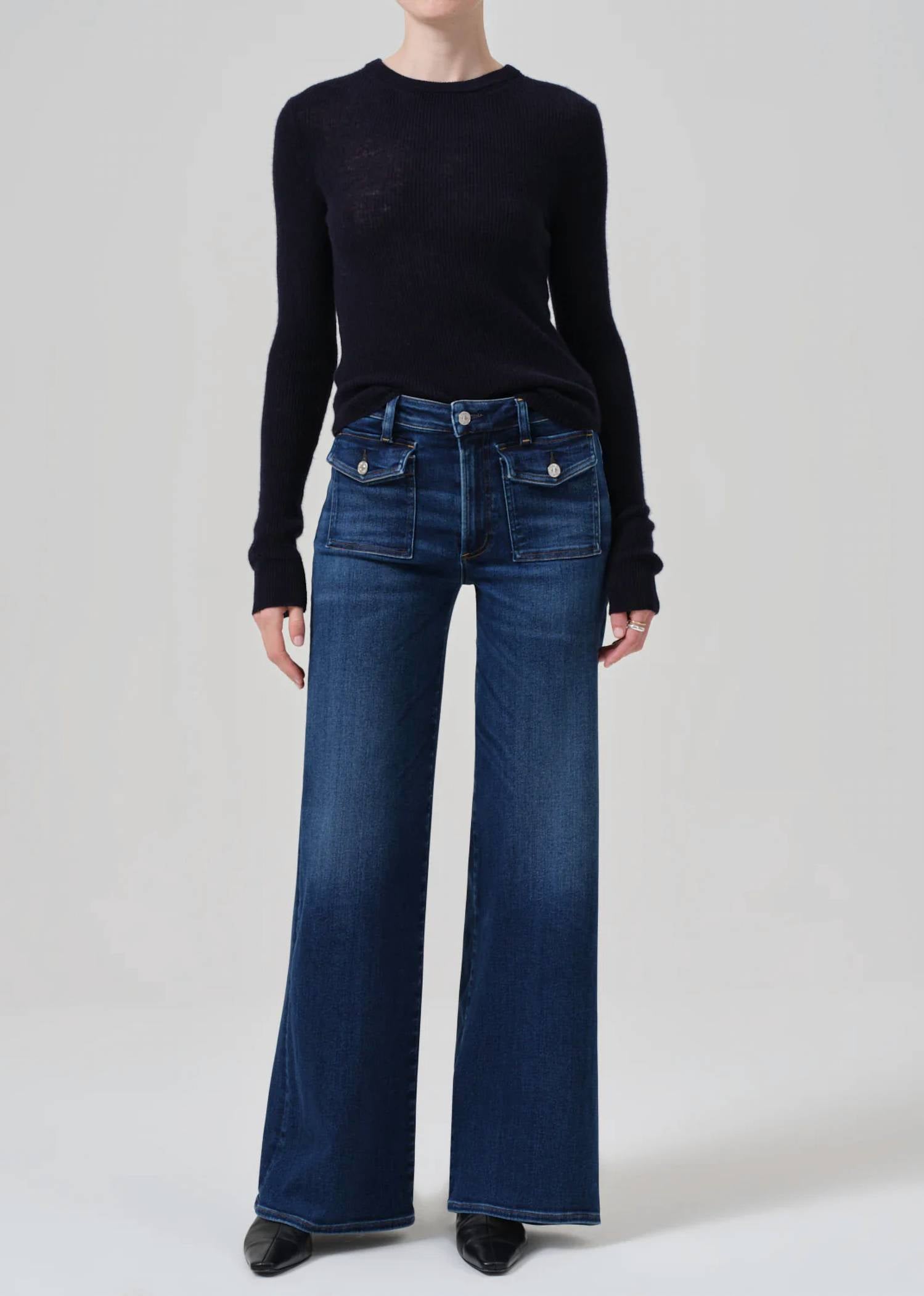Citizens Of Humanity - Raven Patch Pocket Wide Leg Jean