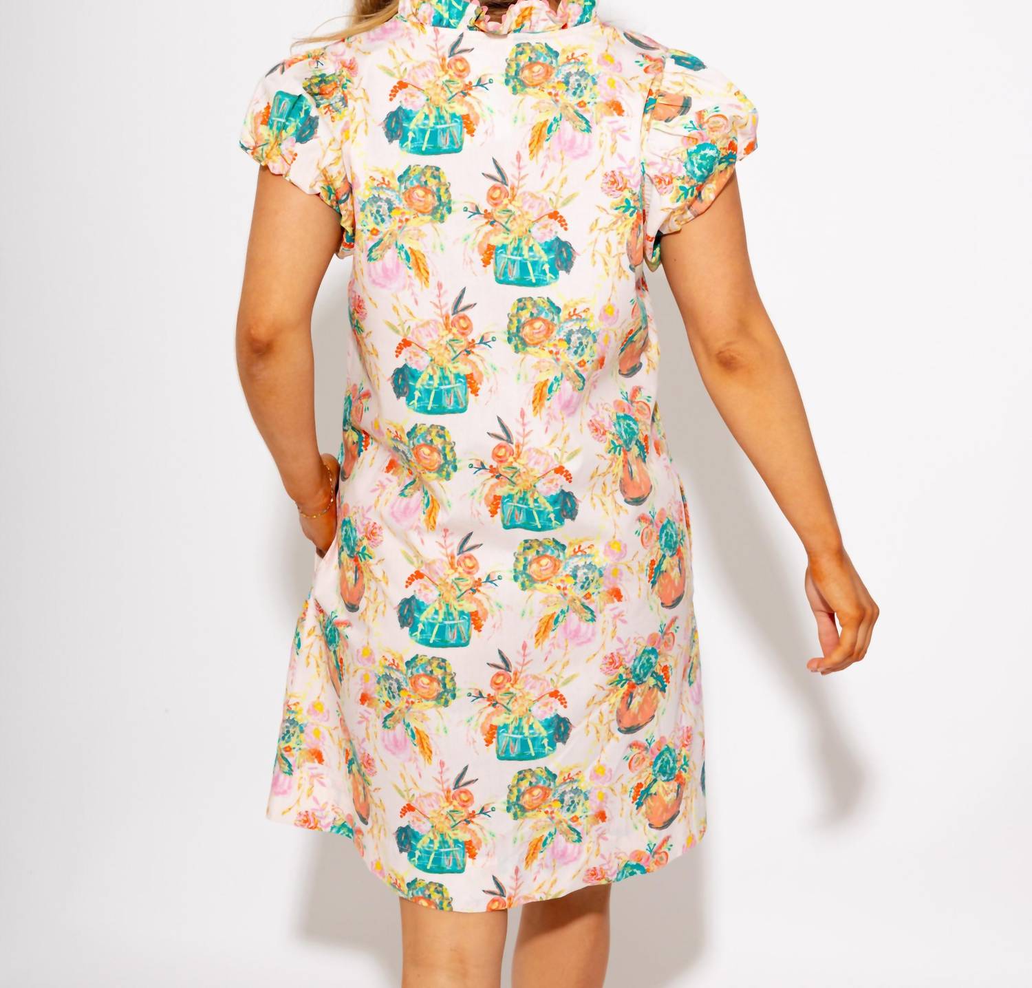 Ivy Jane Still Life Dress in beige - women's dress - alternate view