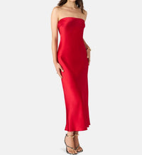 STEVE MADDEN Jessamine Midi Dress in dark red - women's dress - alternate view