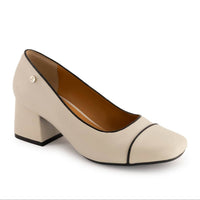 Andrea Women's Block Heel Pump in bone - women's heels - view 4
