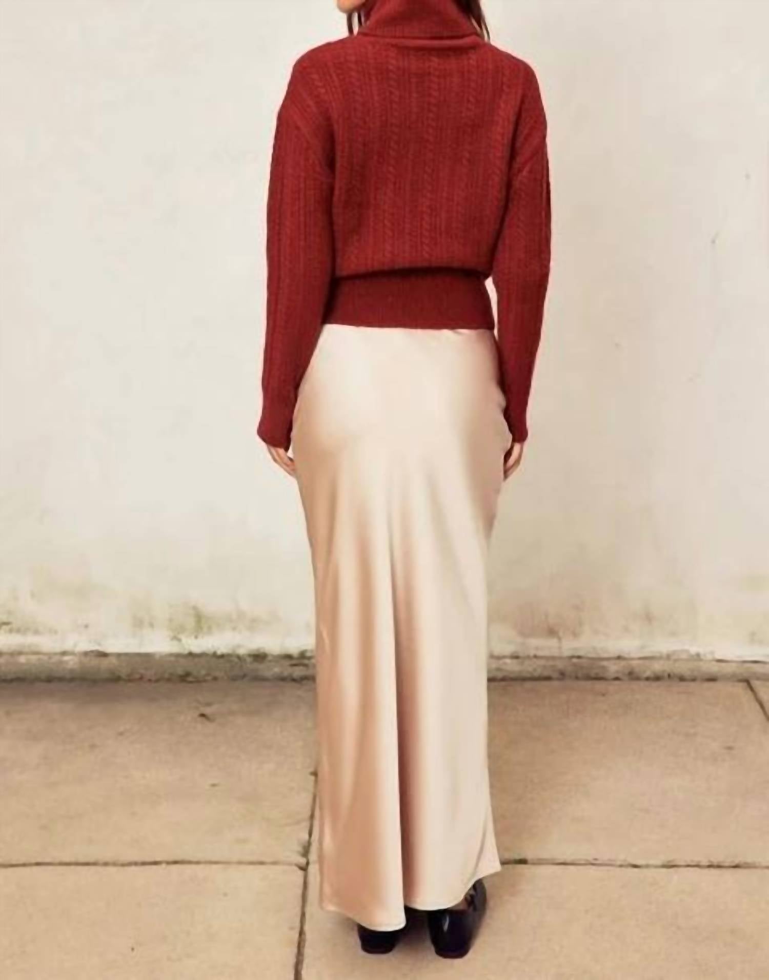 Dress Forum - Satin Pull Up Maxi Skirt