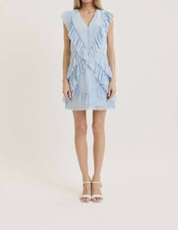 Lena - V-neck Ruffle Mini Dress