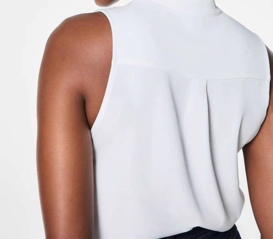 Spanx - Crepe Popover Blouse Top