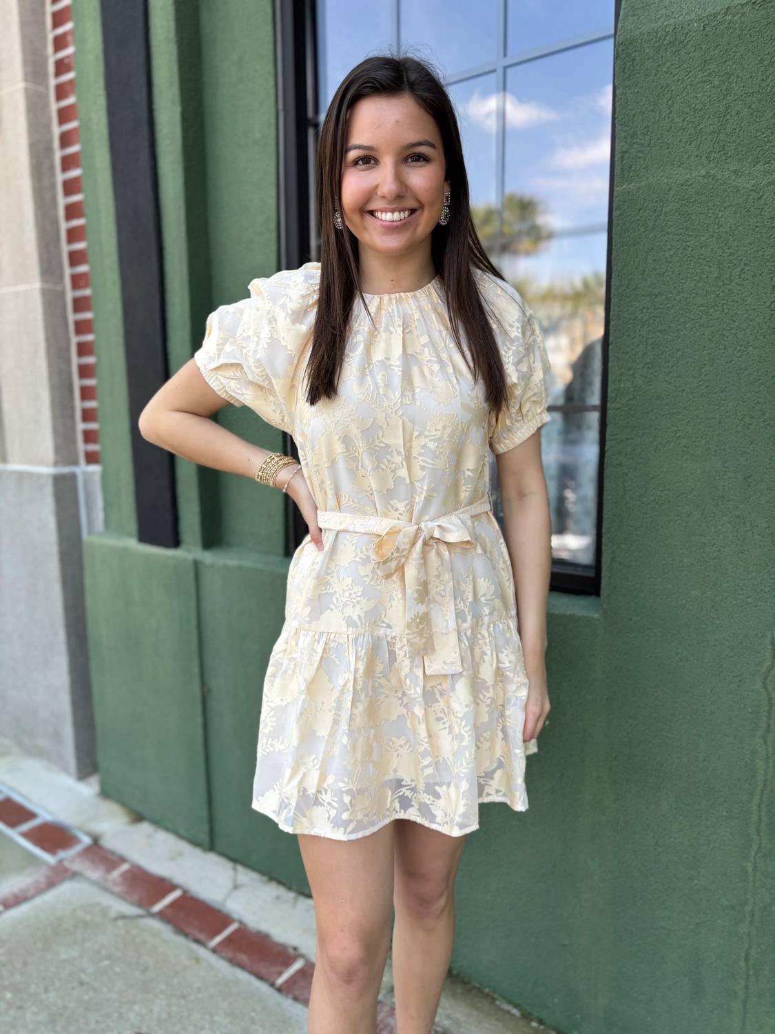 Jade - Lace Short Sleeve Dress