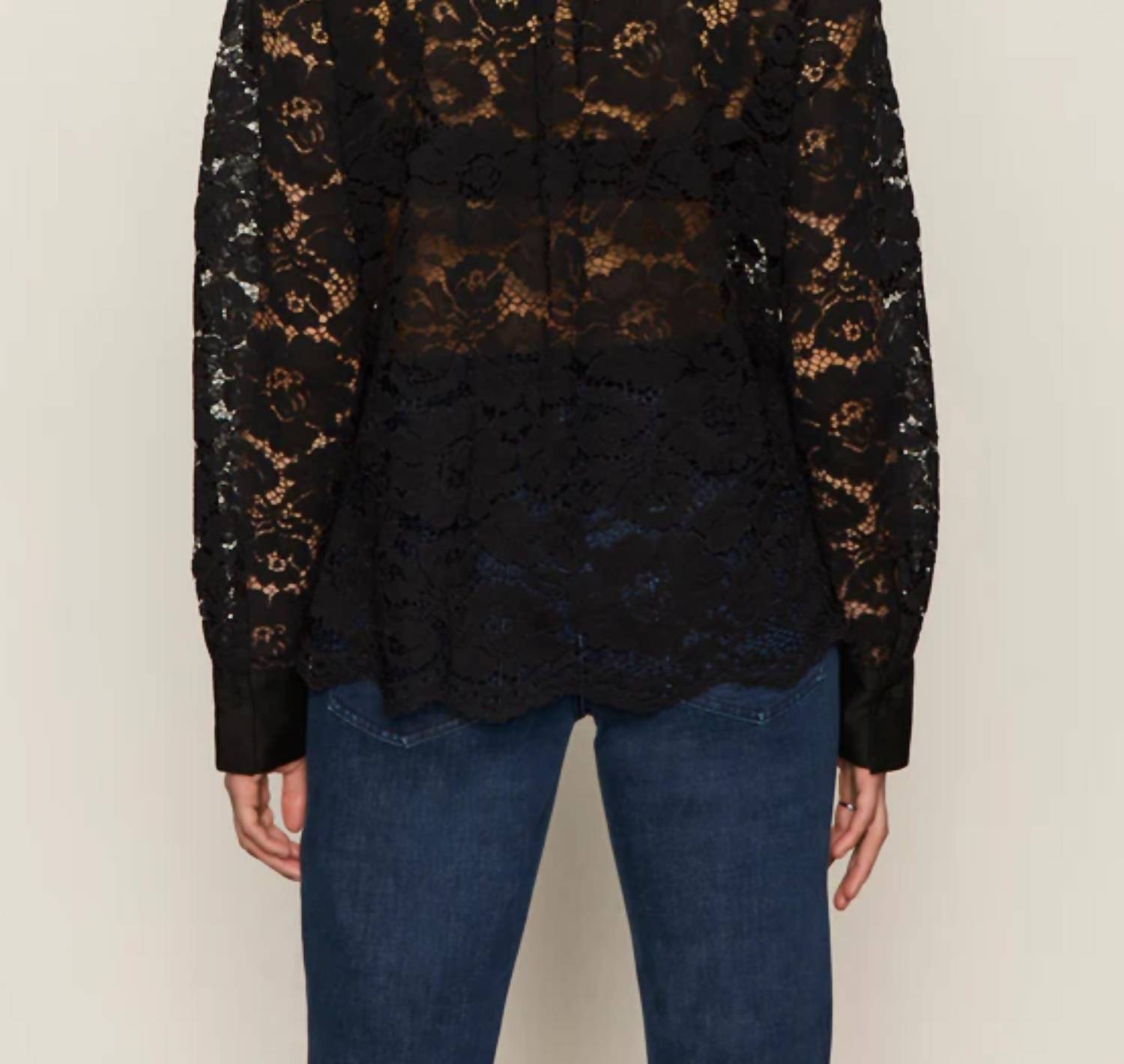Sanctuary - Serendipty Lace Tuxedo Shirt